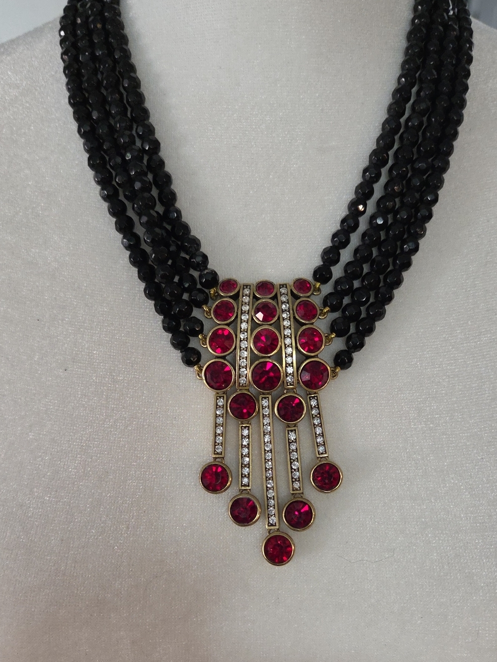 Heidi Daus. 4 Strand Swarovki Crystal Necklace.